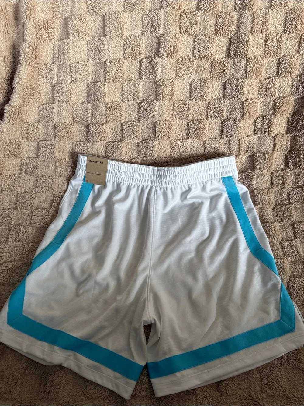 Nike Caitlin Clark White & Teal Women's Athletic Shorts with Logo